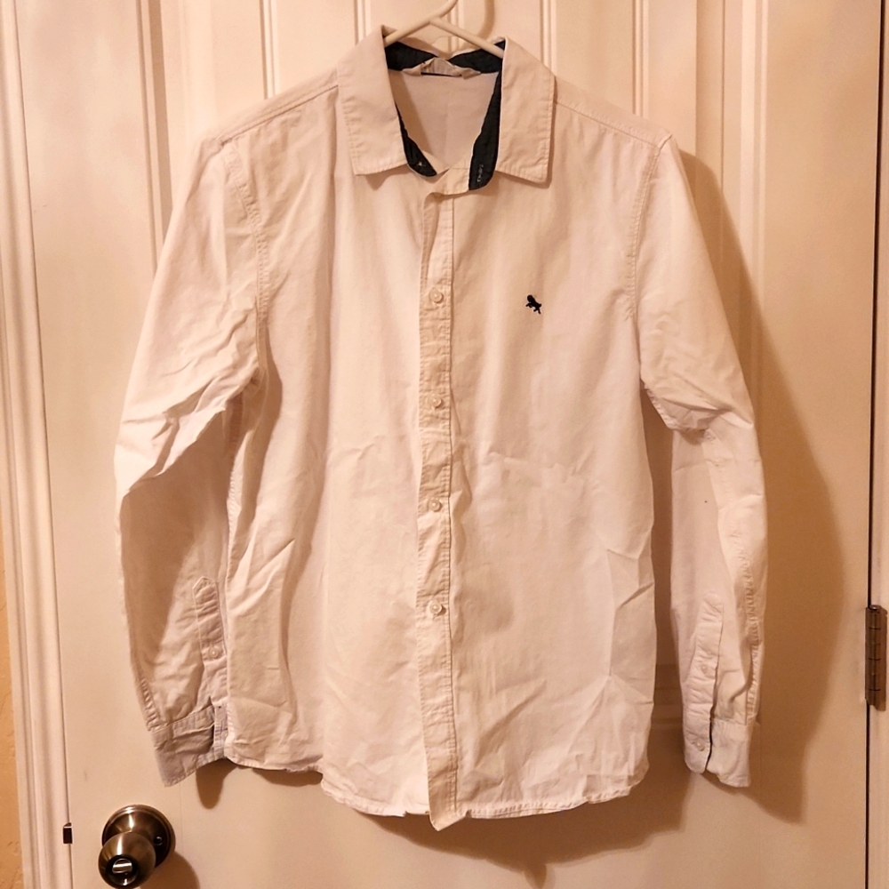 Boys white button down shirt